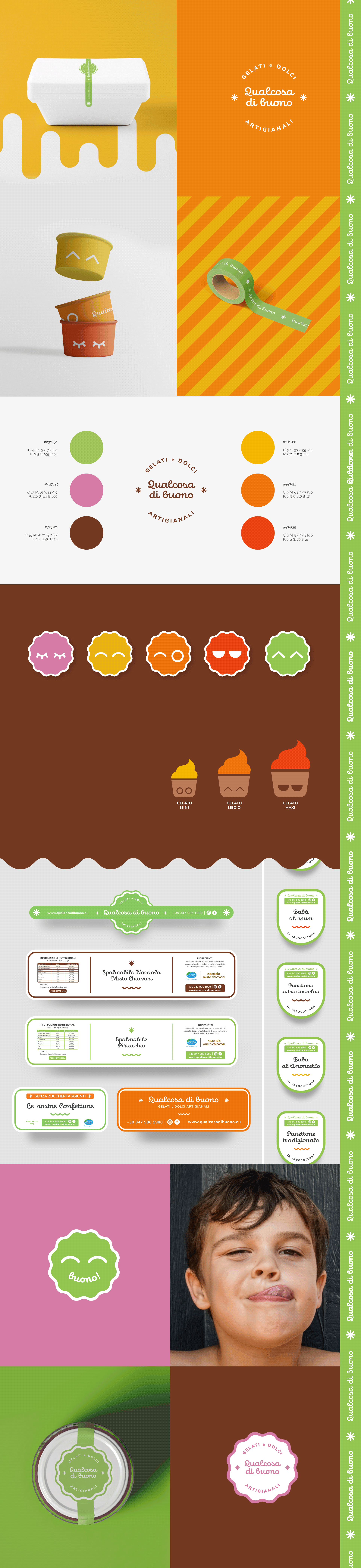 Qualcosa di buono thinkuplab gelateria pasticceria genova - logo design progettazione grafica sito web